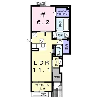 クラールホープ【1階】の間取り