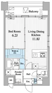 リヴィェ日本橋【4階】の間取り