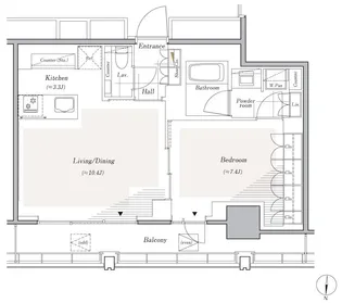 リビオレジデンス西麻布【9階】の間取り