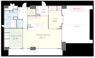 メゾンクラウン鷺洲【10階】の間取り
