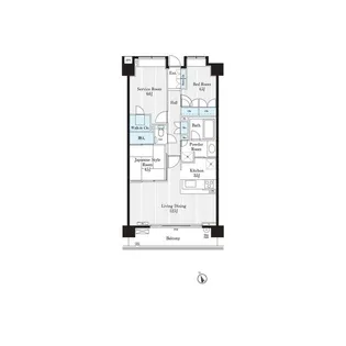 ガーディアン ケンズ【3階】の間取り
