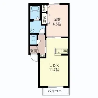プロミネンス蔵前【1階】の間取り
