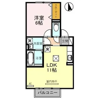 ブルーム【1階】の間取り