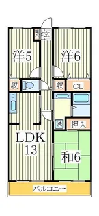 木崎台マンション【5階】の間取り