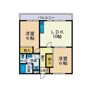 コーポ北野【2階】の間取り