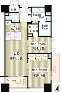 クオリア広尾【8階】の間取り