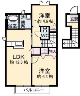 シャーメゾン大森 B棟【2階】の間取り