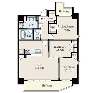 S-RESIDENCE藤崎balm【4階】の間取り