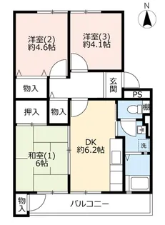 UR車返【2階】の間取り