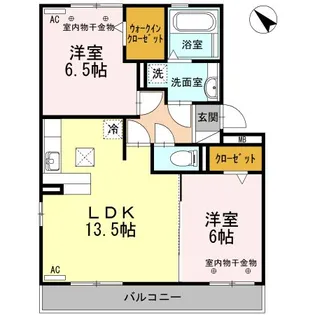 アフルエント ライフ【1階】の間取り