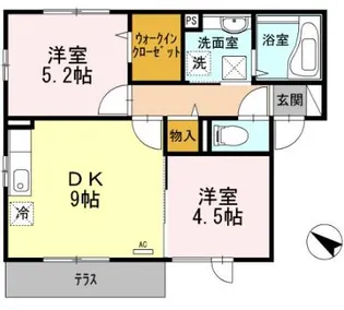 メゾン松之浜II【1階】の間取り