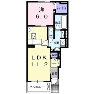 エクセレント カーサIII B棟【1階】の間取り