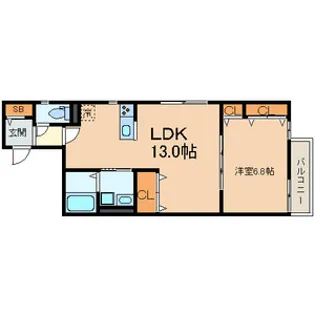 ヴァン・ヴェール百花園【3階】の間取り