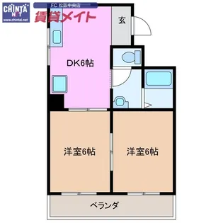 ビオラ第一ビル【2階】の間取り