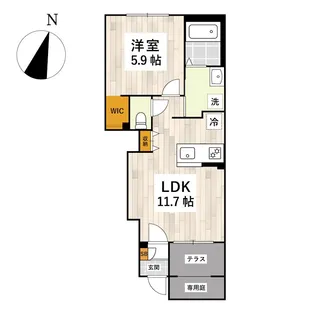 CRESCENT【1階】の間取り