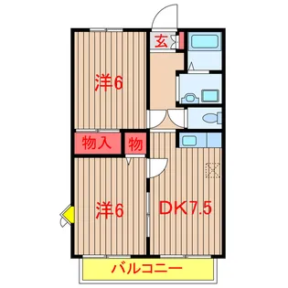 三愛ハイツ【2階】の間取り