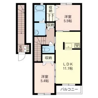 サウスヒル【2階】の間取り