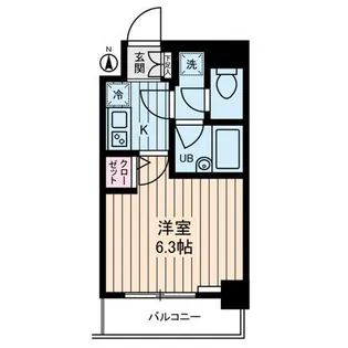 アムス門前仲町 富岡【1階】の間取り