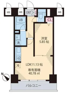 プライム・ガスク【5階】の間取り