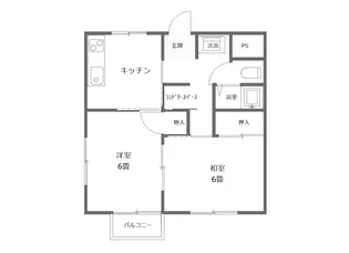 ウエストハイツ【1階】の間取り