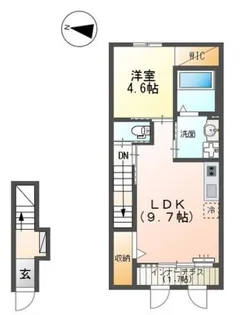 西宮市山口町下山口 アパートの間取り