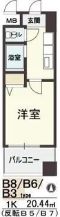 HOPE CITY天神橋【7階】の間取り