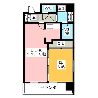 レインボーピア記念橋【9階】の間取り