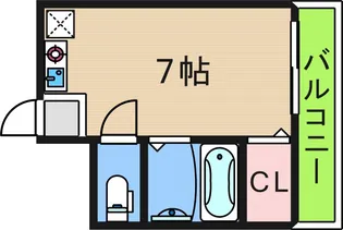 サンタウンあき【2階】の間取り