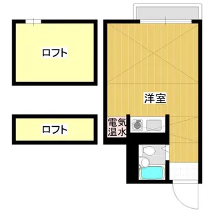 中落合ハイム【2階】の間取り