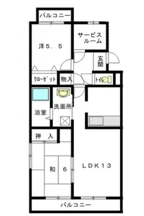 グランドール領家【1階】の間取り