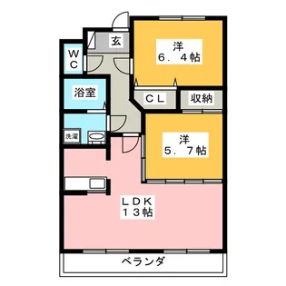 Broad Riffle【3階】の間取り