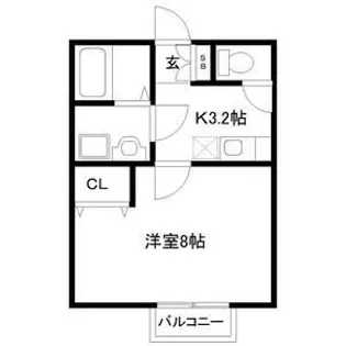 ポミエ西多賀【1階】の間取り