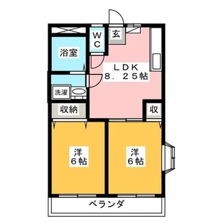 グリーンマンション細谷【1階】の間取り