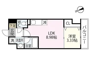 エネピア舟入【3階】の間取り