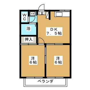 メゾンリエールIII【1階】の間取り