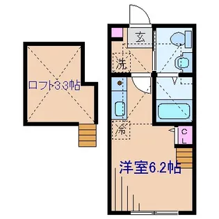 ハーミットクラブハウス菊名IIIA棟【2階】の間取り