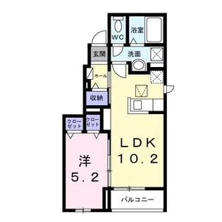 OKUSAWA COURT【1階】の間取り
