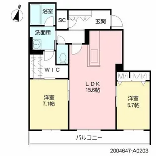 シャーメゾンステージ泉台【2階】の間取り
