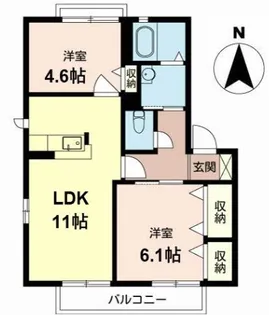 ガーデンパークC棟【2階】の間取り