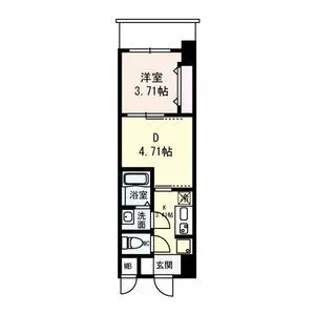 リブネスコート江坂【6階】の間取り