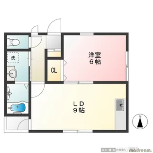 パレスリリーベル【2階】の間取り