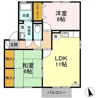 セジュール高瀬【2階】の間取り
