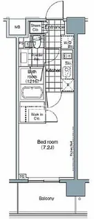 パークハビオ赤坂【7階】の間取り