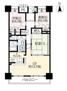 UR光が丘パークタウン大通り中央【7階】の間取り