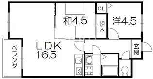 ドミール東寺【5階】の間取り