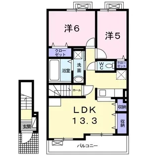 ラフランボワーズ【2階】の間取り