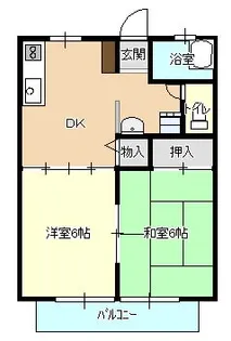 コーポサンライト【1階】の間取り