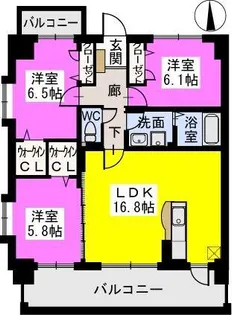 ヴィラ・ソフィア【8階】の間取り