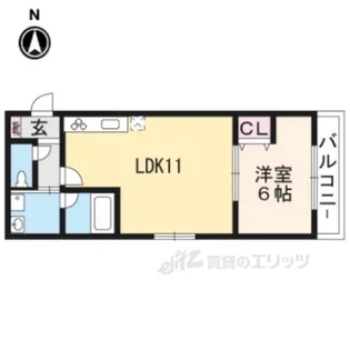 ブリリアコート丹波橋【1階】の間取り