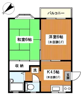 ヒルズメグミ【2階】の間取り